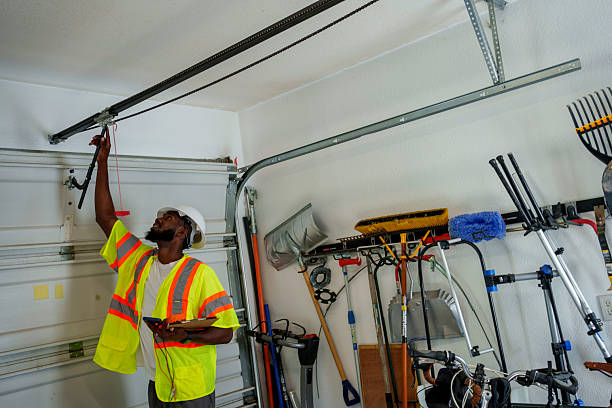 Professional Garage Door Panel Replacement technician working in Hawley, PA